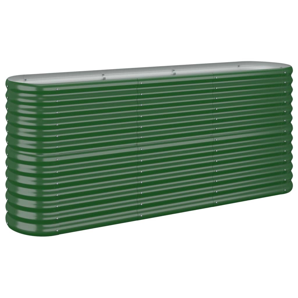 Vaso da Giardino Acciaio Verniciato a Polvere 152x40x68cm Verde cod mxl 67246