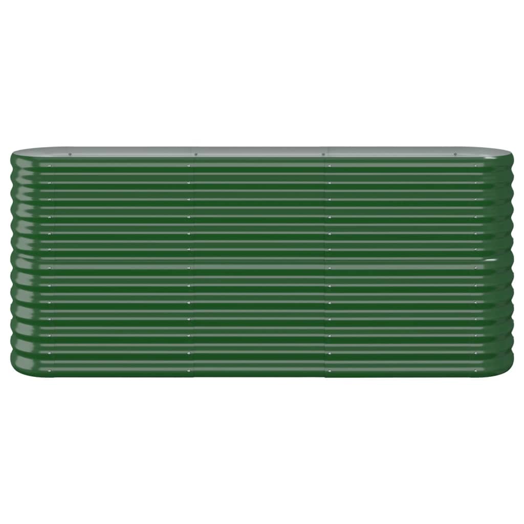 Vaso da Giardino Acciaio Verniciato a Polvere 152x40x68cm Verde cod mxl 67246