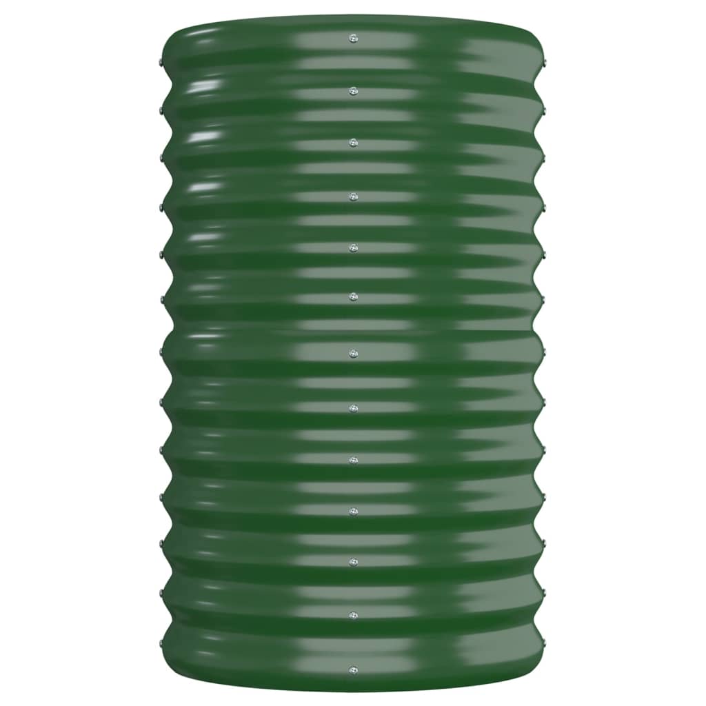 Vaso da Giardino Acciaio Verniciato a Polvere 152x40x68cm Verde cod mxl 67246