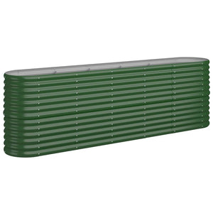 Vaso da Giardino Acciaio Verniciato a Polvere 224x40x68cm Verde cod mxl 66842