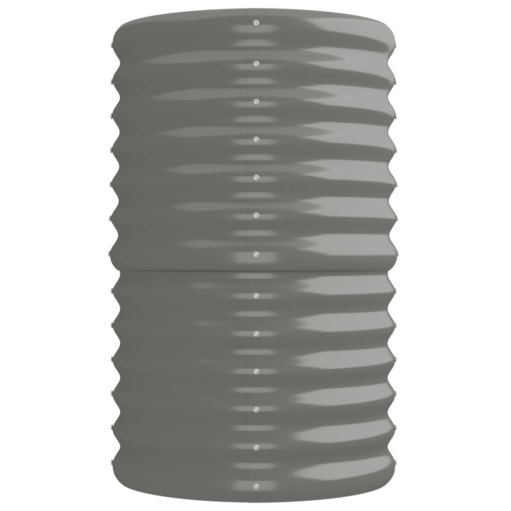 Vaso da Giardino Acciaio Verniciato Polvere 224x40x68 cm Grigio cod mxl 50049