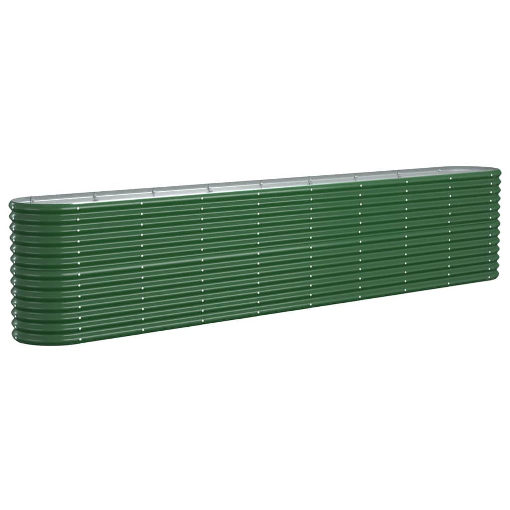 Vaso da Giardino Acciaio Verniciato a Polvere 332x40x68cm Verde cod mxl 67262