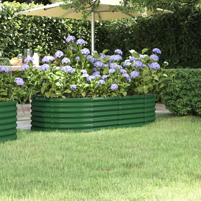 Vaso da Giardino Acciaio Verniciato a Polvere 152x80x36cm Verde cod mxl 46172