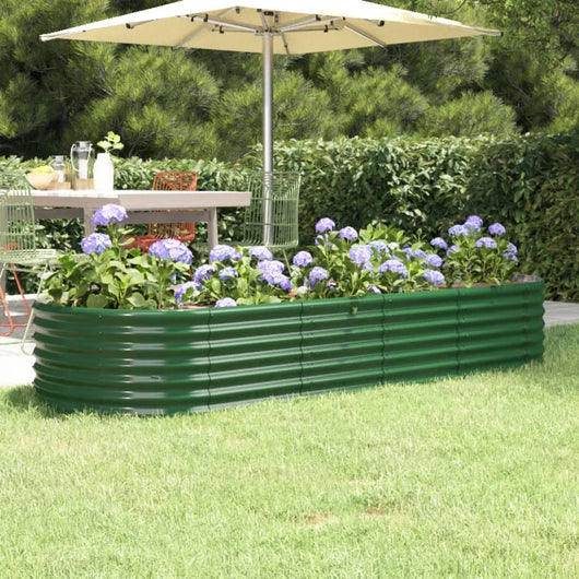 Vaso da Giardino Acciaio Verniciato a Polvere 224x80x36cm Verde cod mxl 67245