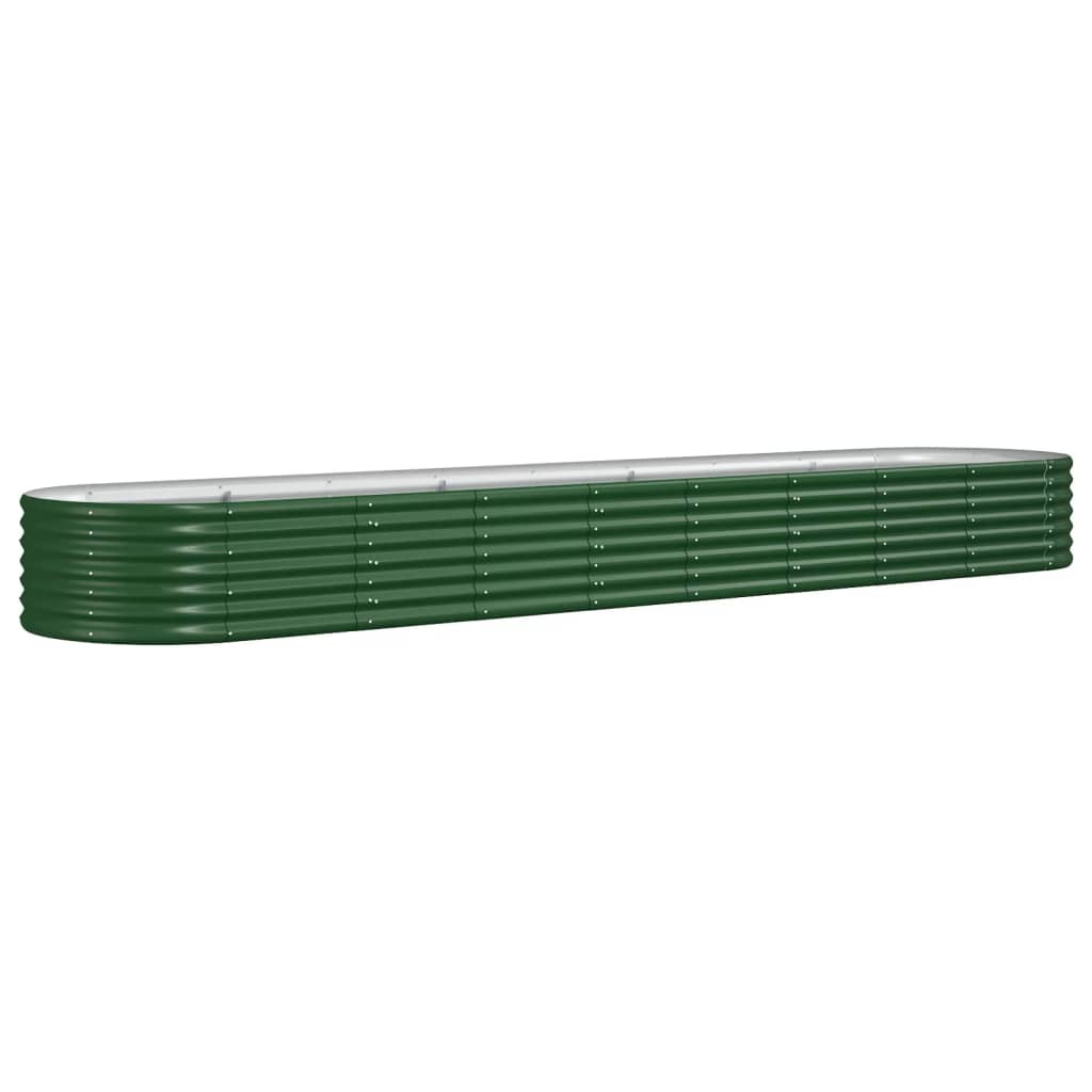 Vaso da Giardino Acciaio Verniciato a Polvere 368x80x36cm Verde cod mxl 66728