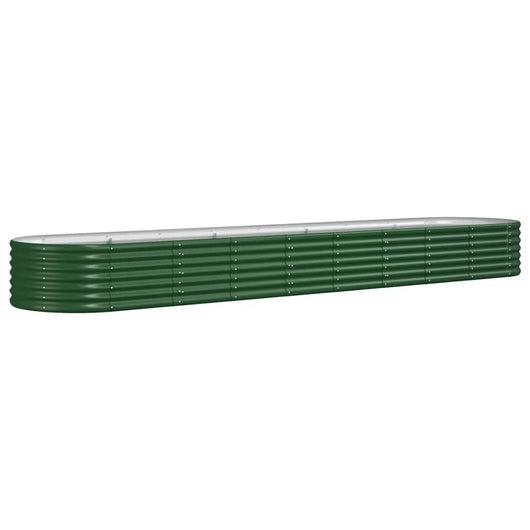 Vaso da Giardino Acciaio Verniciato a Polvere 368x80x36cm Verde cod mxl 66728