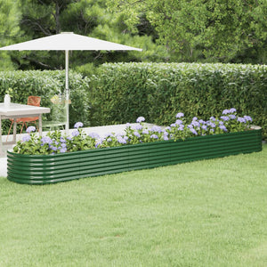 Vaso da Giardino Acciaio Verniciato Polvere 440x80x36 cm Verde cod mxl 66776