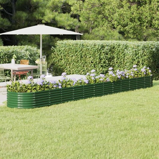 Vaso da Giardino Acciaio Verniciato a Polvere 512x80x36cm Verde cod mxl 67309