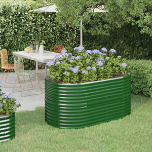 Vaso da Giardino Acciaio Verniciato a Polvere 152x80x68cm Verde cod mxl 52569