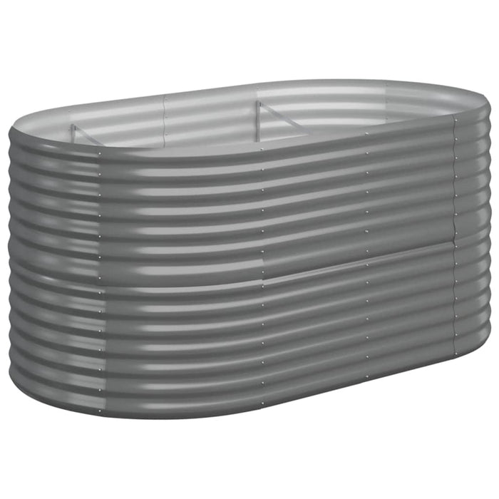 Vaso da Giardino Acciaio Verniciato Polvere 152x80x68 cm Grigio cod mxl 67335