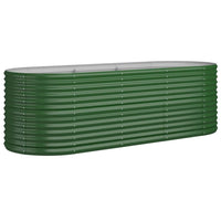 Vaso da Giardino Acciaio Verniciato a Polvere 224x80x68cm Verde cod mxl 48258