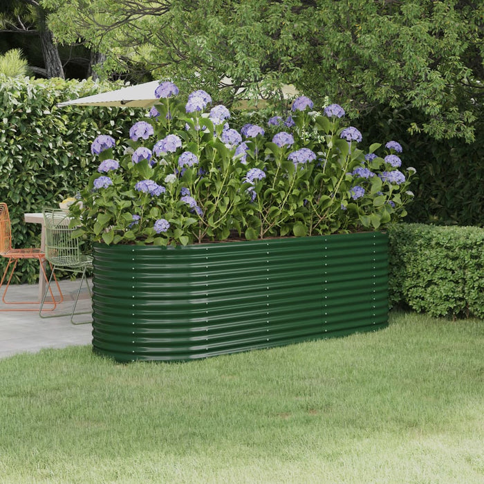 Vaso da Giardino Acciaio Verniciato a Polvere 224x80x68cm Verde cod mxl 48258