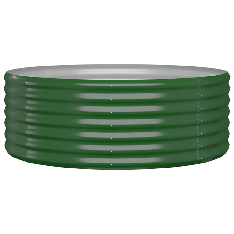 Vaso Giardino Acciaio Verniciato a Polvere 100x100x36 cm Verde cod mxl 67113