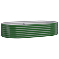 Vaso da Giardino Acciaio Verniciato Polvere 175x100x36cm Verde cod mxl 66756