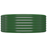 Vaso da Giardino Acciaio Verniciato Polvere 175x100x36cm Verde cod mxl 66756