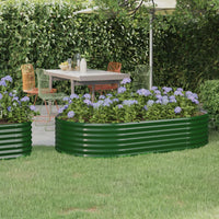 Vaso da Giardino Acciaio Verniciato Polvere 175x100x36cm Verde cod mxl 66756