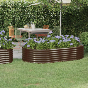 Vaso Giardino Acciaio Verniciato a Polvere 175x100x36cm Marrone cod mxl 67061