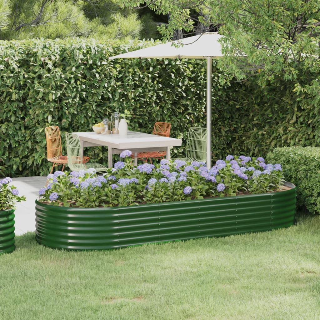 Vaso Giardino Acciaio Verniciato a Polvere 249x100x36 cm Verde cod mxl 66667