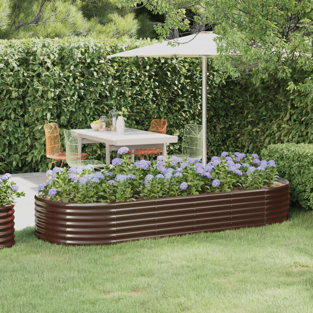 Vaso Giardino Acciaio Verniciato a Polvere 249x100x36cm Marrone cod mxl 66670