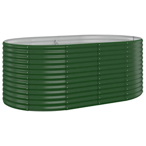 Vaso da Giardino Acciaio Verniciato Polvere 175x100x68cm Verde cod mxl 67124