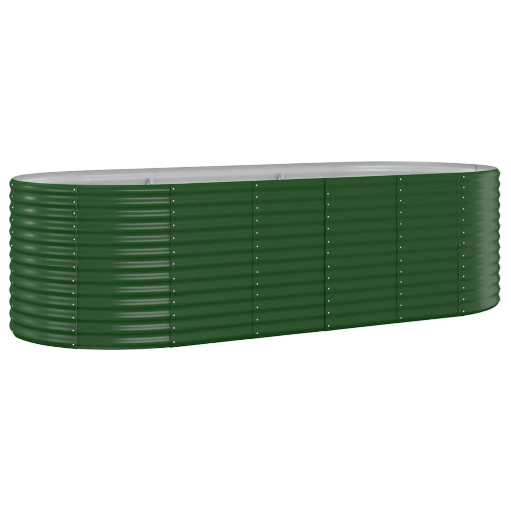 Vaso da Giardino Acciaio Verniciato Polvere 249x100x68cm Verde cod mxl 66723