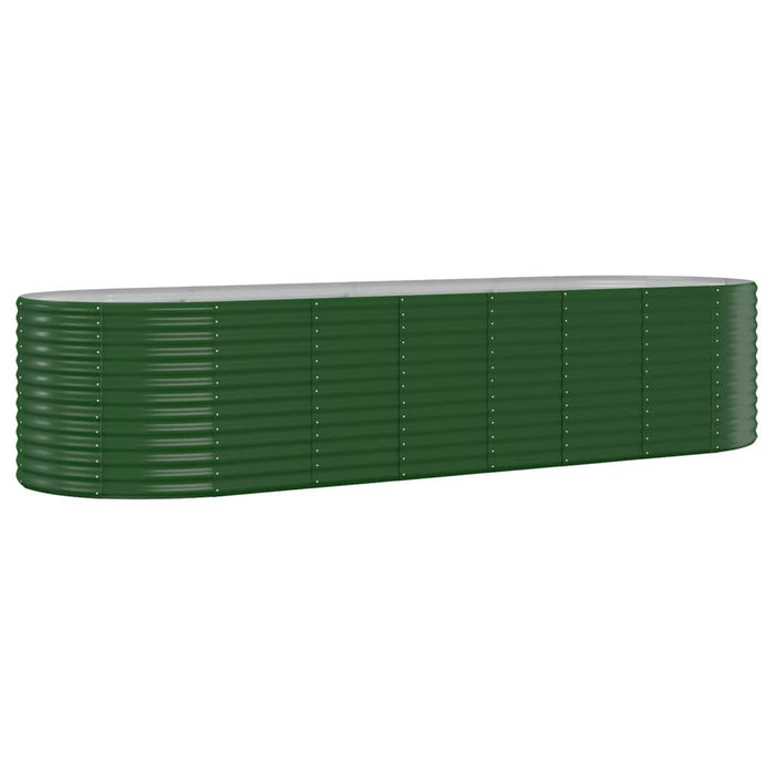 Vaso Giardino Acciaio Verniciato a Polvere 322x100x68 cm Verde cod mxl 66786