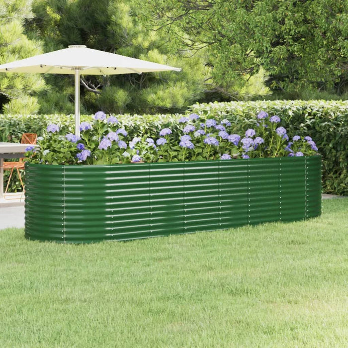 Vaso Giardino Acciaio Verniciato a Polvere 322x100x68 cm Verde cod mxl 66786