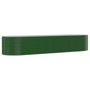 Vaso Giardino Acciaio Verniciato a Polvere 396x100x68 cm Verde cod mxl 66843