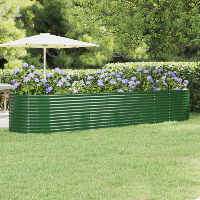 Vaso Giardino Acciaio Verniciato a Polvere 396x100x68 cm Verde cod mxl 66843