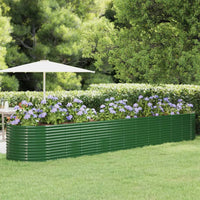 Letto Giardino Acciaio Verniciato a Polvere 507x100x68 cm Verde 319078