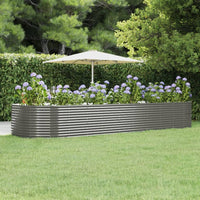 Fioriera Giardino Grigia 447x140x68 Acciaio Verniciato Polvere cod mxl 39885