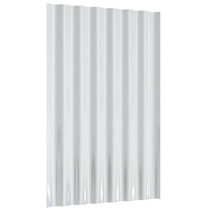 Pannelli Tetto 36pz Acciaio Verniciato a Polvere Grigio 60x36cm 319129