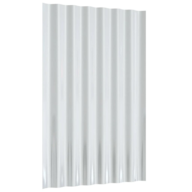 Pannelli Tetto 36pz Acciaio Verniciato a Polvere Grigio 60x36cm 319129