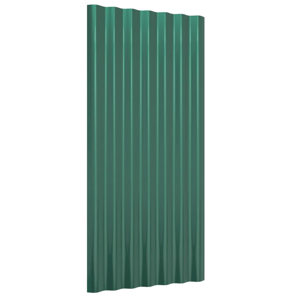 Pannelli Tetto 36pz Acciaio Verniciato a Polvere Verde 80x36 cm cod mxl 63382