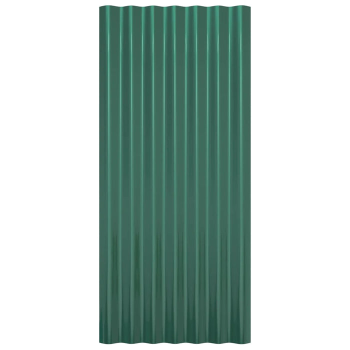 Pannelli Tetto 36pz Acciaio Verniciato a Polvere Verde 80x36 cm cod mxl 63382