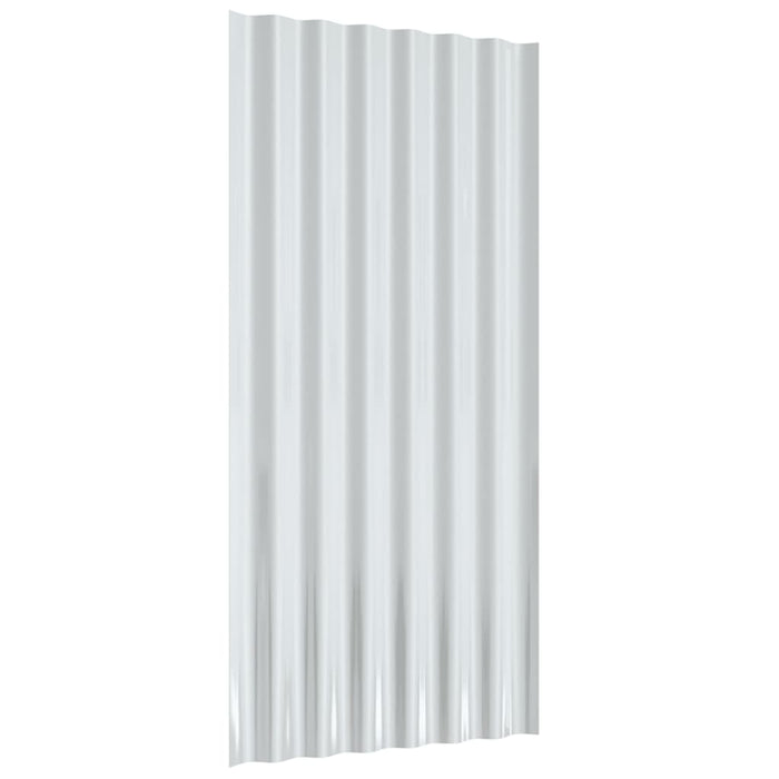 Pannelli Tetto 36pz Acciaio Verniciato a Polvere Grigio 80x36cm cod mxl 75889