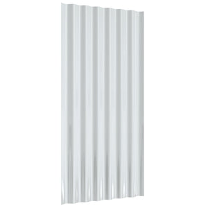 Pannelli Tetto 36pz Acciaio Verniciato a Polvere Grigio 80x36cm 319139