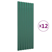 Pannelli per Tetto 12 pz Acciaio Verniciato a Polvere 100x36 cm cod mxl 72938