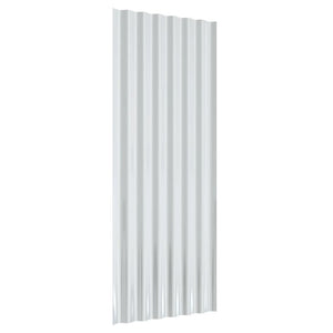 Pannelli Tetto 12pz Acciaio Verniciato a Polvere Grigi 100x36cm 319143