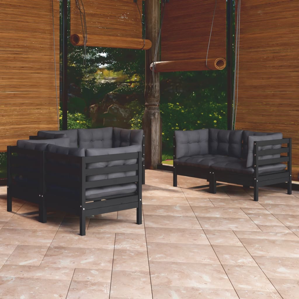 Set Divani da Giardino 6 pz con Cuscini Legno di Pino 3096248