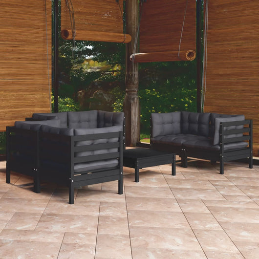 Set Divani da Giardino 7 pz con Cuscini Legno di Pino cod mxl 38671