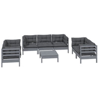 Set Divani da Giardino 8 pz con Cuscini Legno di Pino 3096264