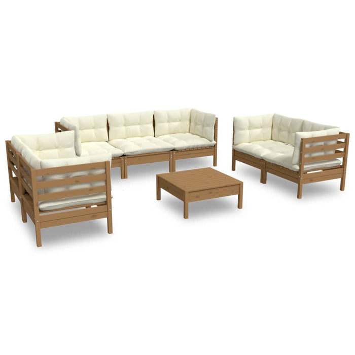 Set Divani da Giardino 8 pz con Cuscini in Legno di Pino cod mxl 43482