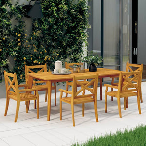 Sedie da Pranzo da Esterni 6 pz in Legno Massello di Acacia cod mxl 16515