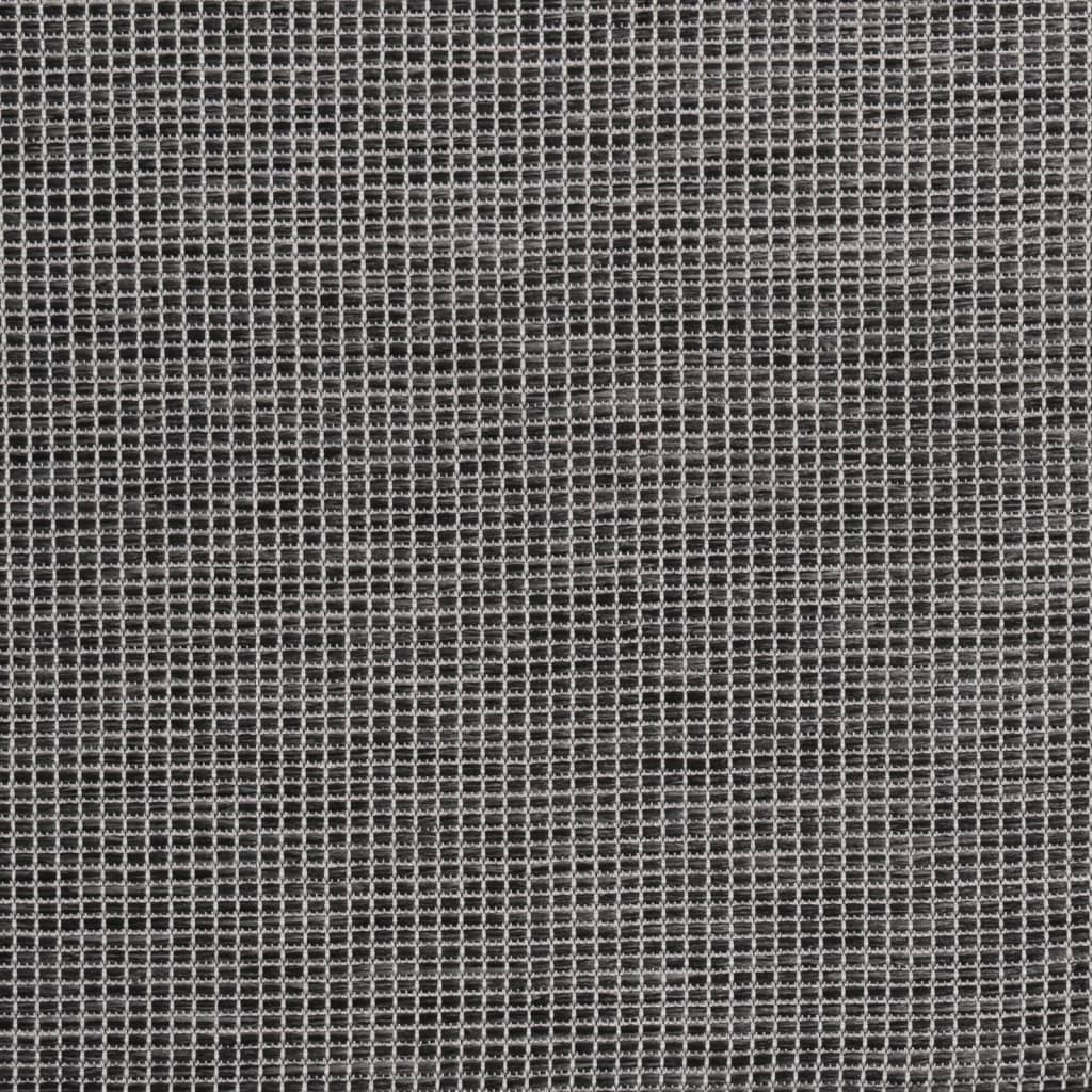 Tappeto da Esterni a Tessitura Piatta 80x250 cm Grigio 340772