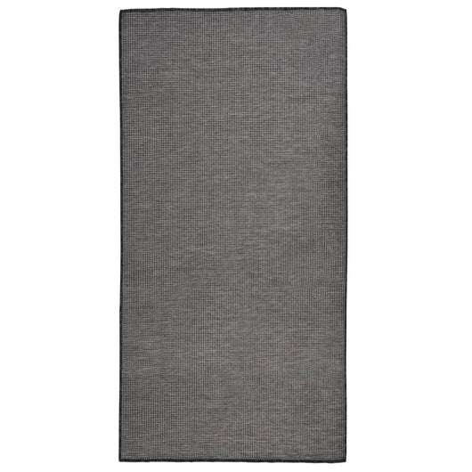 Tappeto da Esterni a Tessitura Piatta 100x200 cm Grigio 340773