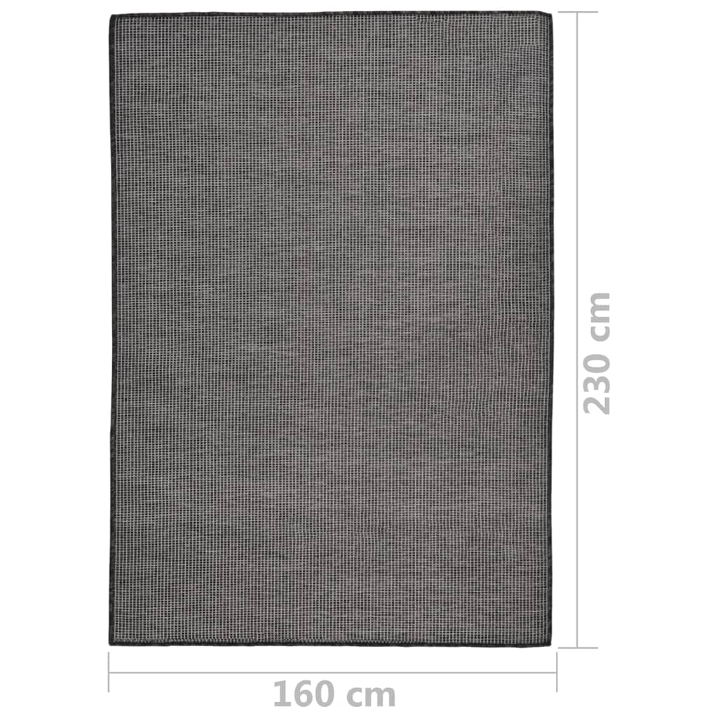 Tappeto da Esterni a Tessitura Piatta 160x230 cm Grigio cod mxl 78191