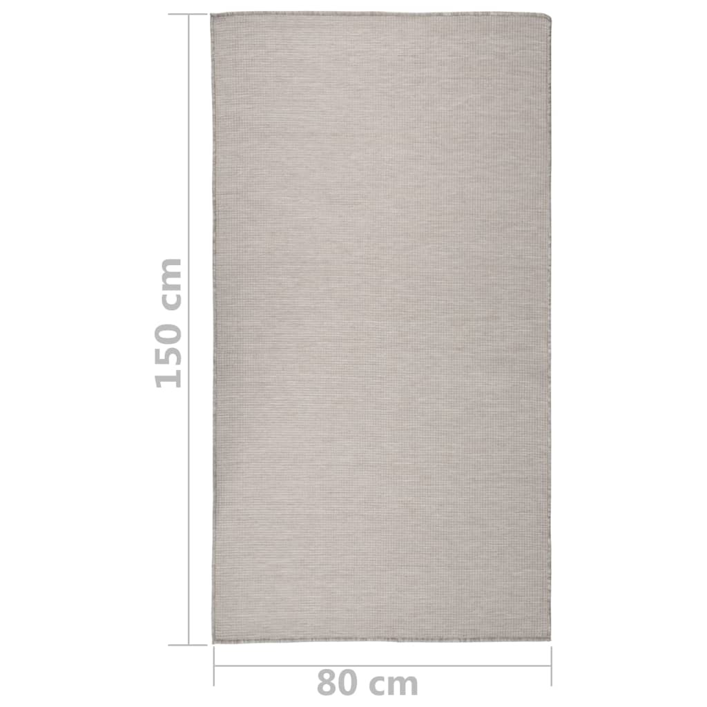 Tappeto da Esterni a Tessitura Piatta 80x150 cm Tortora cod mxl 65829