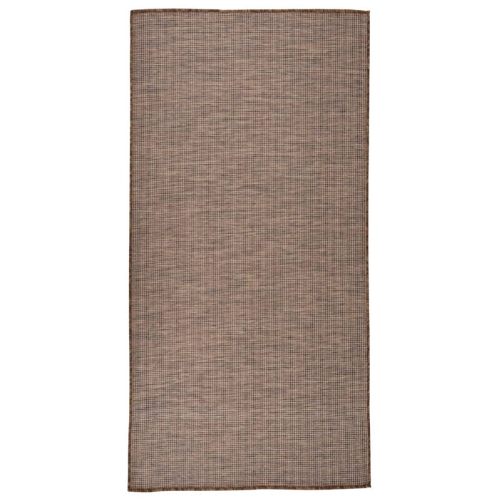 Tappeto da Esterni a Tessitura Piatta 100x200 cm Marrone cod mxl 64296