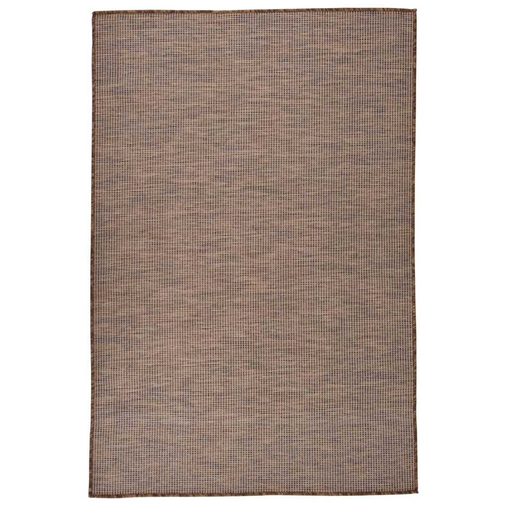 Tappeto da Esterni a Tessitura Piatta 120x170 cm Marrone cod mxl 71758